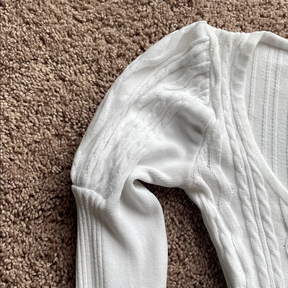 Bebe white Cable Knit Sweater - Picture 3 of 6